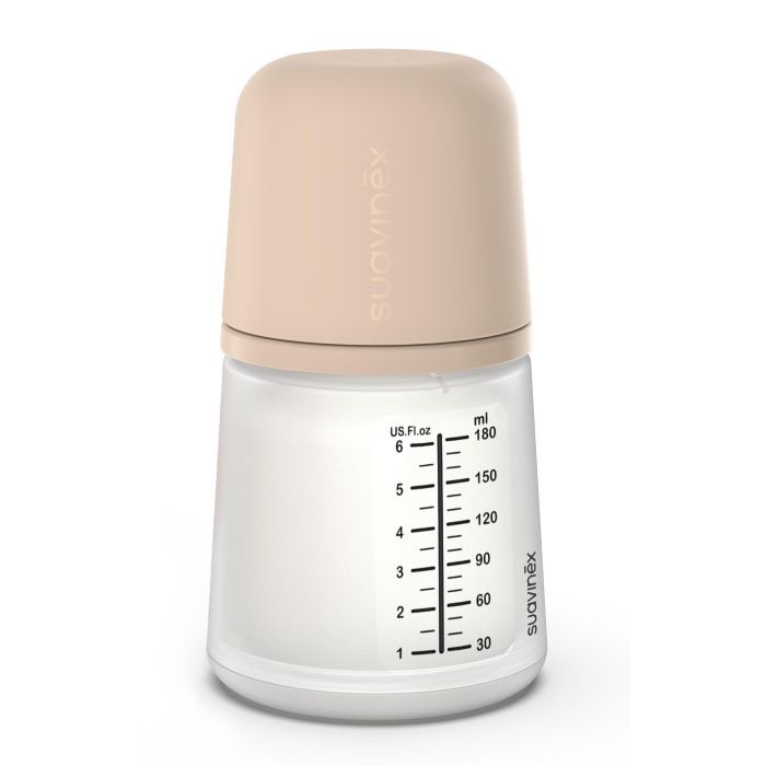 Пляшечка для годування Suavinex Zero. Zero Beige 180 мл, повільний потік (308413) зображення 2