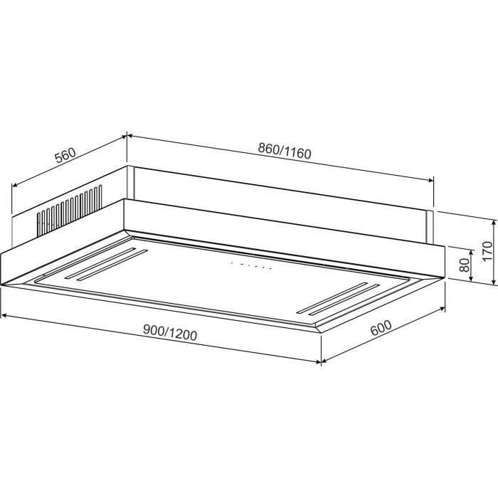 Вытяжка кухонная GRANADO Alia 2914-1800 inox white glass (GCH729477) изображение 12