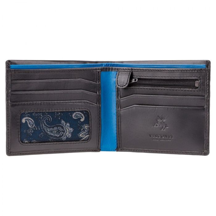 Гаманець Visconti PM101 Pablo з RFID Black Blue (PM101 BLK/BLUE) зображення 2