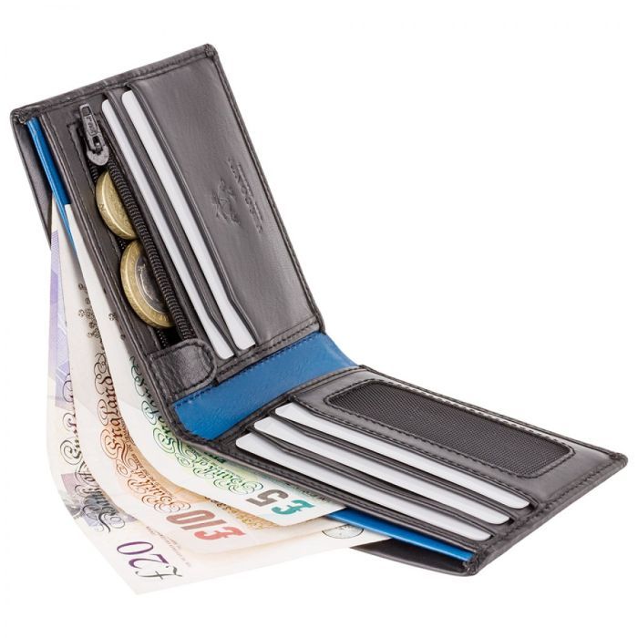 Гаманець Visconti PM101 Pablo з RFID Black Blue (PM101 BLK/BLUE) зображення 4