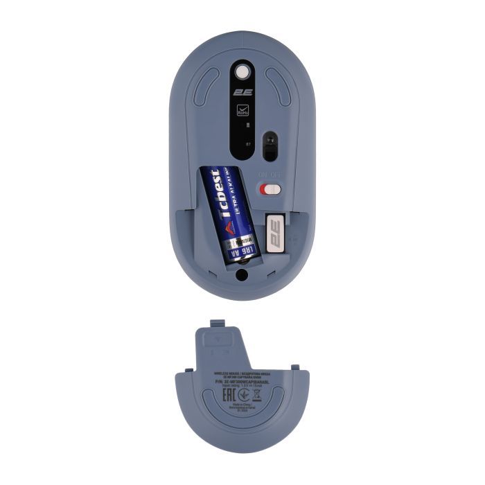Мишка 2E MF300 CAPYBARASWIM Silent Wireless/Bluetooth Blue (2E-MF300WCAPIBARABL) зображення 3