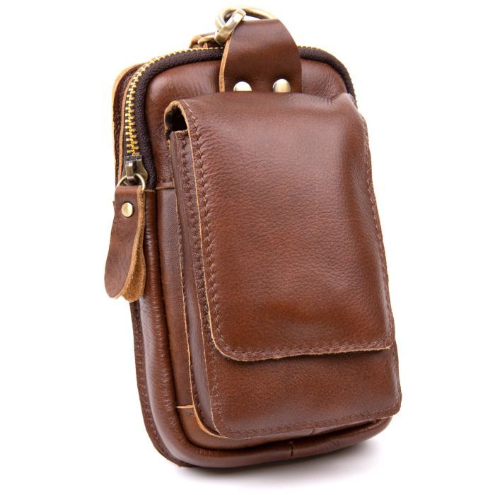 Сумка Vintage Поясная мужская Коричневая (20417)