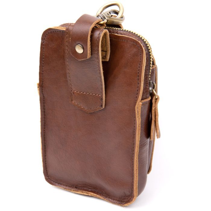Сумка Vintage Поясная мужская Коричневая (20417) изображение 2