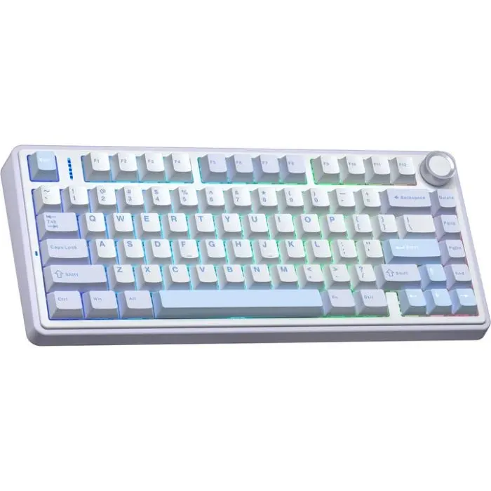 Клавиатура Aula F75 Gasket Greywood V3 switch Hot-Swap PBT Wireless/Bluetooth/USB Blue (6948391208633) изображение 2