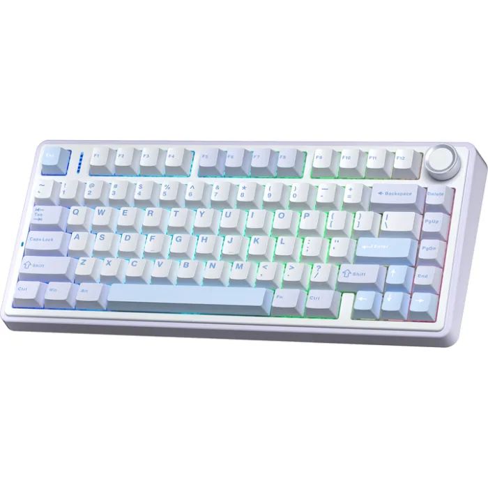Клавиатура Aula F75 Gasket Greywood V3 switch Hot-Swap PBT Wireless/Bluetooth/USB Black (6948391208626) изображение 3