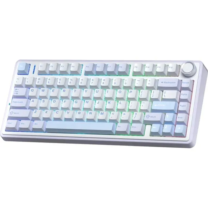 Клавиатура Aula F75 Gasket Greywood V3 switch Hot-Swap PBT Wireless/Bluetooth/USB Blue (6948391208633) изображение 3