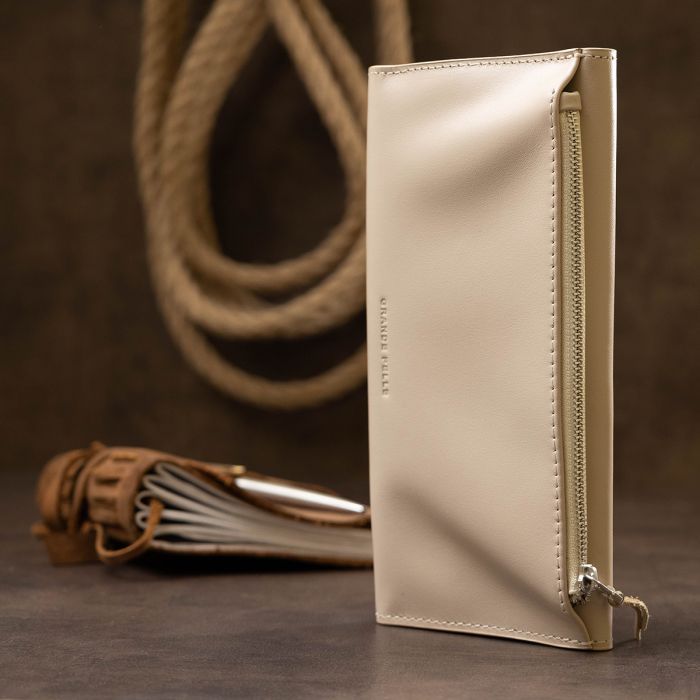 Гаманець Grande Pelle Бежевий (11521) зображення 9