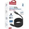 Дата кабель USB-C to USB-C 1.2m Promate (springy.black) изображение 2