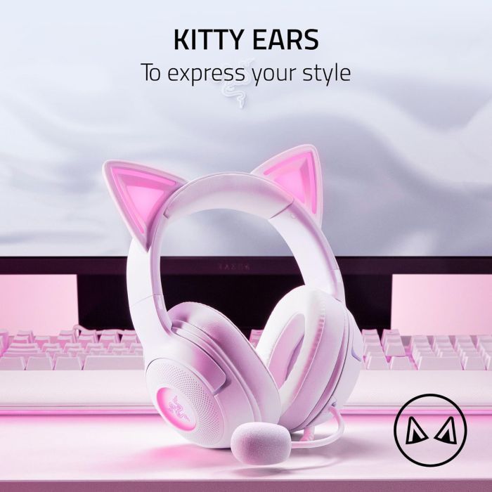 Наушники Razer Kraken Kitty V2 Quartz (RZ04-04730200-R3M1) изображение 9