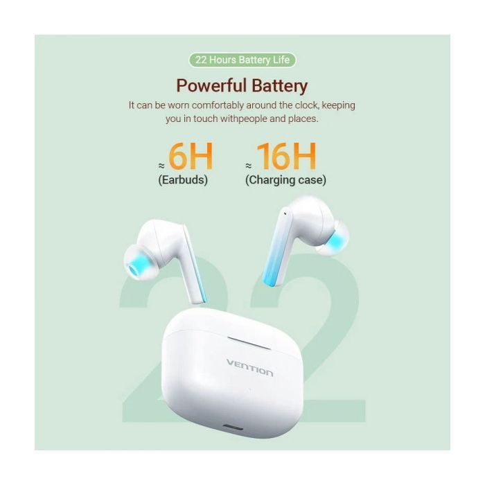 Навушники Vention Elf Earbuds E04 White (NBIW0) зображення 4