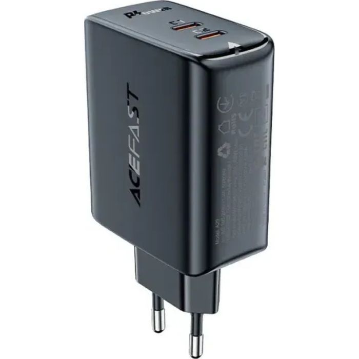 Зарядний пристрій Acefast 2xUSB 50W (USB-C+USB-C) Gan A29 Fast Charger Black (6974316281443) зображення 3