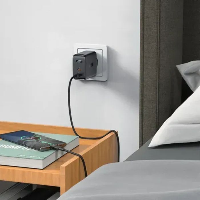Зарядний пристрій Acefast 2xUSB 50W (USB-C+USB-C) Gan A29 Fast Charger Black (6974316281443) зображення 7