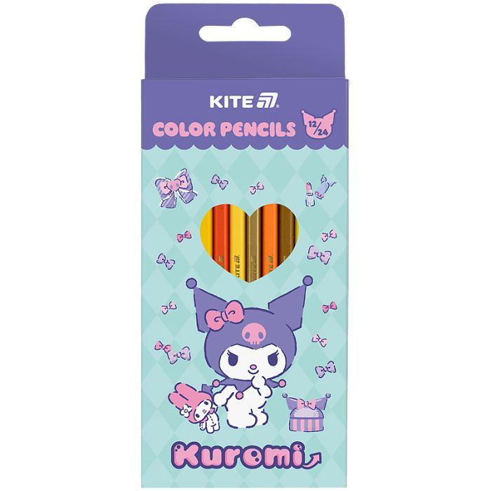 Олівці кольорові Kite Kuromi двосторонні, 12 кольорів (HK25-054-2)