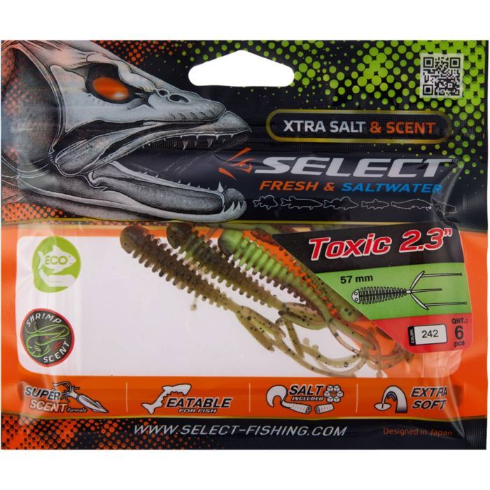 Силикон рыболовный Select Toxic 2.3" 214 (6 шт/уп) (1870.34.13) изображение 2