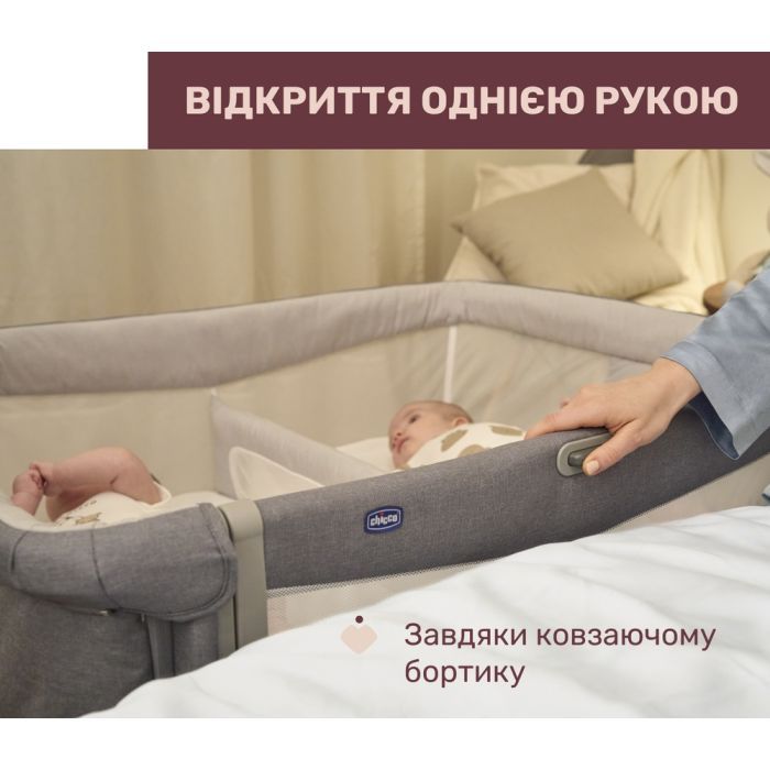 Кроватка Chicco Next2Me Twins для двойни серый (87077.68) изображение 7