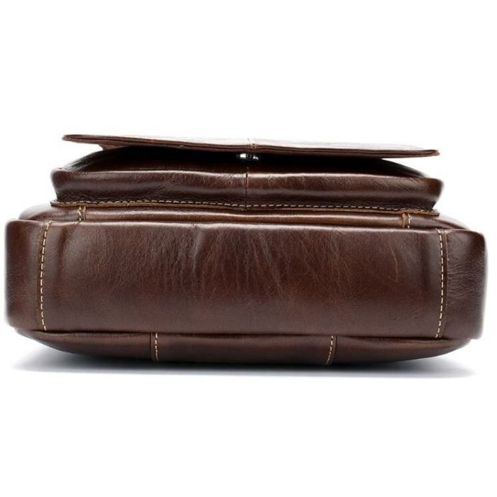 Сумка Vintage Кожаная Коричневая (14846) изображение 11