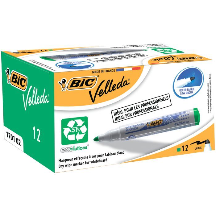 Маркер Bic для сухостираємих дошок Velleda, зелений (bc904940) зображення 2