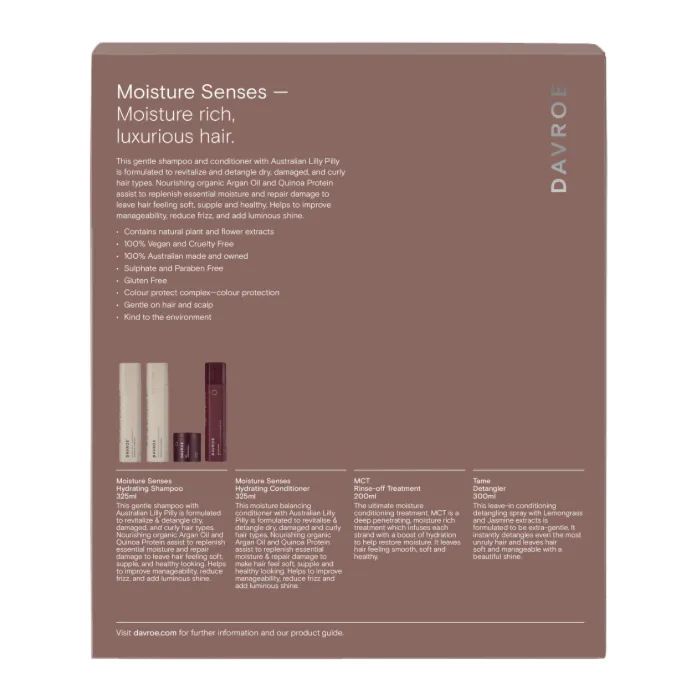 Набор косметики Davroe Moisture Senses Шампунь + Кондиционер + Кондиционирующее средство + Несмываемый кондиционер (9326123011459) изображение 3
