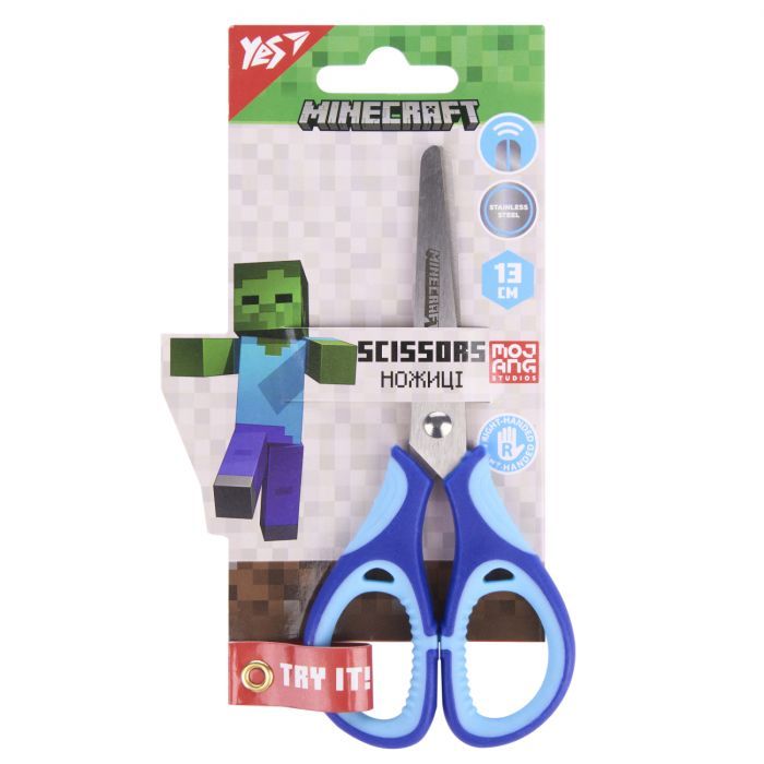 Ножницы Yes Minecraft 13см с резиновыми вставками (480459)