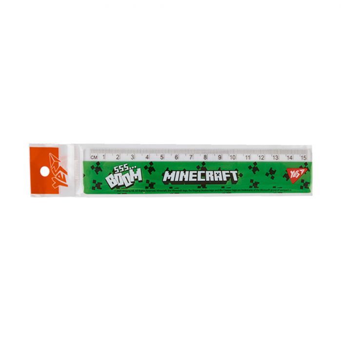 Лінійка Yes Minecraft 15 см (370680)