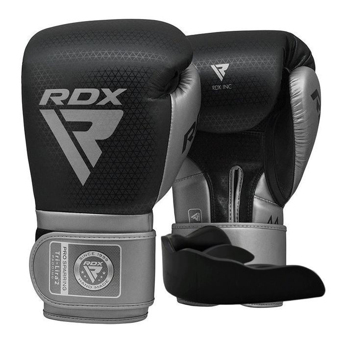 Боксерские перчатки RDX Mark Pro Sparring TRI Lira 2 Silver 16 унцій (BGM-PSTL2S-16OZ)