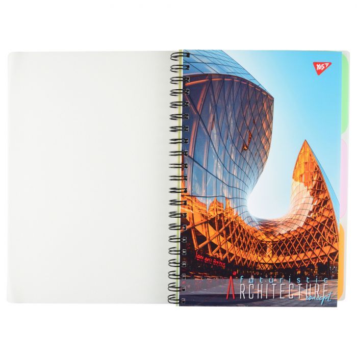 Блокнот Yes А4 Futuristic architecture 144 листа пластиковая обложка (681945)