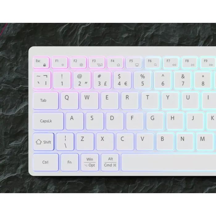 Клавіатура Canyon HKB-W11 Slim Dual Mode Wireless/Bluetooth RGB UA Grey (CNS-HBTK11G) зображення 6