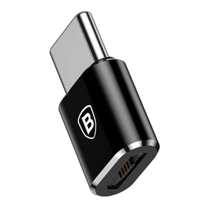 Переходник Micro USB F To USB-C M Adapter Black Baseus (CAMOTG-01)