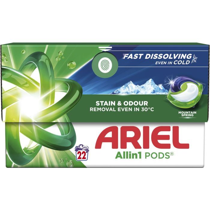 Капсулы для стирки Ariel Pods All-in-1 Горный родник 22 шт. (8700216765466)