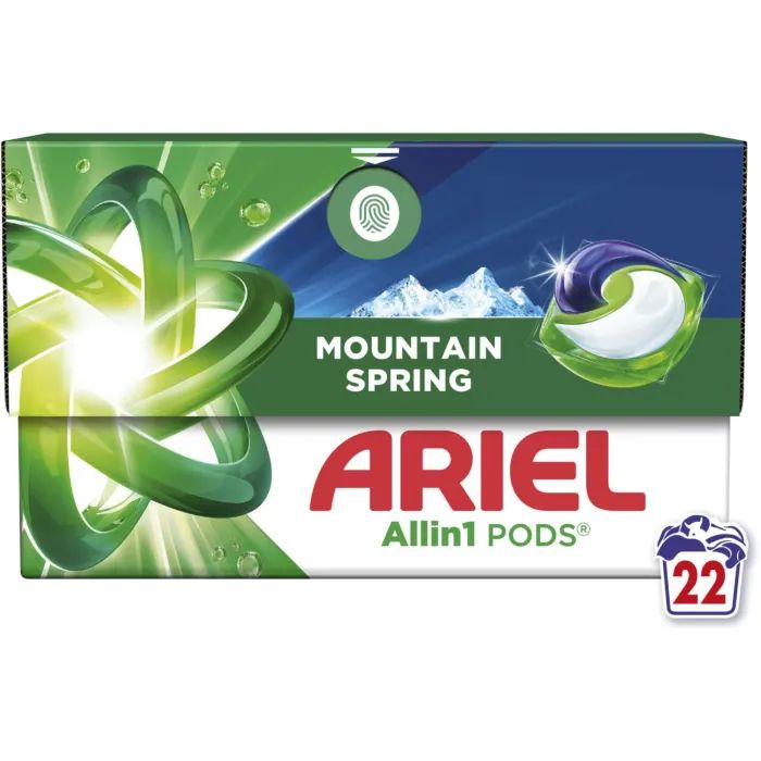 Капсулы для стирки Ariel Pods All-in-1 Горный родник 22 шт. (8700216765466) изображение 2