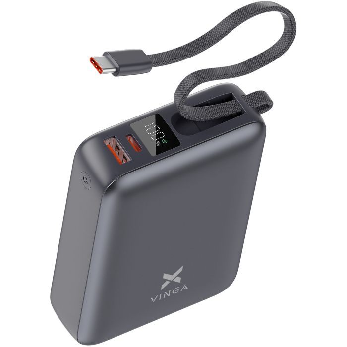 Батарея універсальна Vinga 20000 mAh 45W Display Cable (VPBB2045C) зображення 3