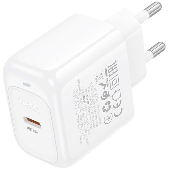 Зарядное устройство HOCO CS53A Surplus USB-C PD25W White (6942007631488) изображение 2