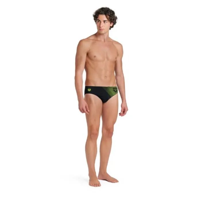Плавки Arena Foggy Dots Swim Briefs 008482-506 чорний, жовтий 100 (3468337530909) изображение 3