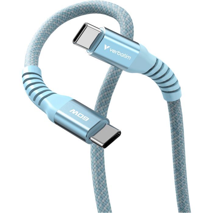 Дата кабель USB-C to USB-C 1.2m Magnetic 60W blue Verbatim (31852) зображення 2