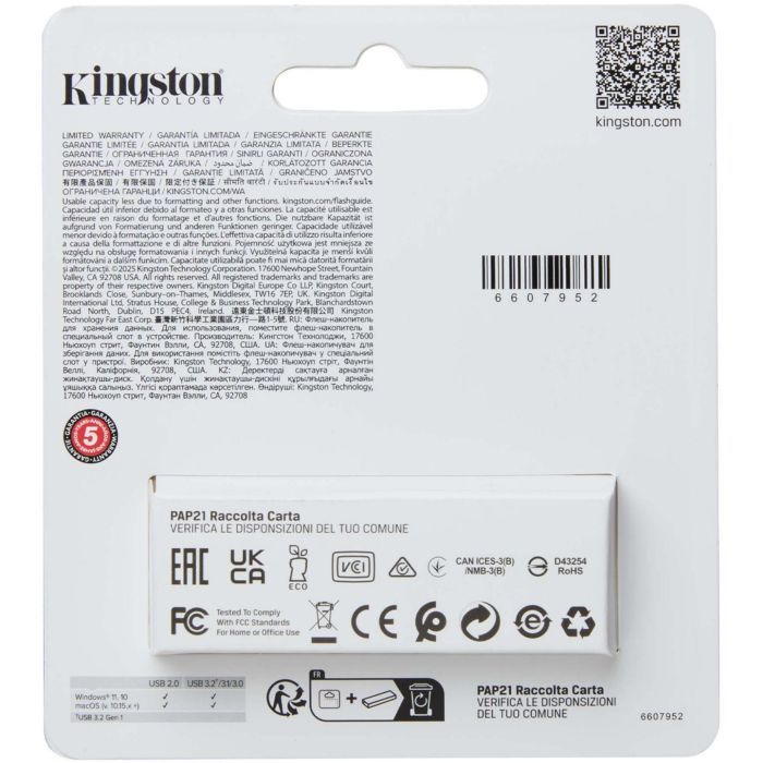 USB флеш накопитель Kingston 64GB DataTraveler Exodia S Black USB 3.2 (DTXS/64GB) изображение 4