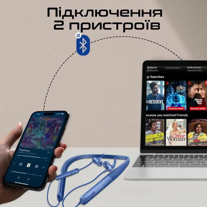 Наушники Promate Leap-200H Blue (leap-200h.blue) изображение 10