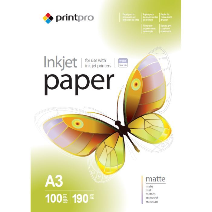 Фотобумага PrintPro A3 (PME190-100) CW 190g/m, matte (PME190100A3_OEM)