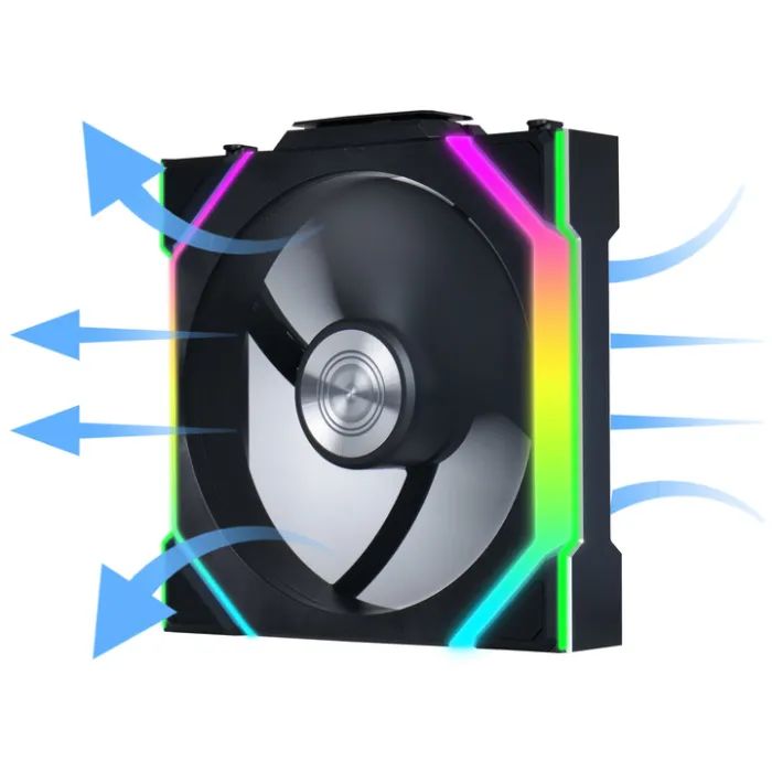 Кулер для корпуса Lian Li Uni Fan SL WIRELESS Reverse, 120-1, B (G99.12RSL1W1B.00) изображение 5