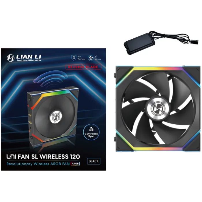Кулер для корпуса Lian Li Uni Fan SL WIRELESS Reverse, 120-1, B (G99.12RSL1W1B.00) изображение 7