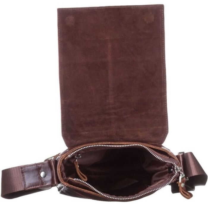 Сумка Shvigel Из натуральной кожи Коричневая (11042) изображение 6