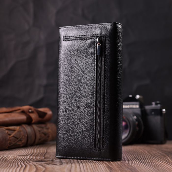 Гаманець ST Leather З натуральної шкіри Чорний (22523) зображення 10