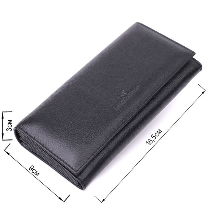 Гаманець ST Leather З натуральної шкіри Чорний (22523) зображення 3