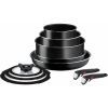 Набор посуды Tefal Ingenio Easy Cook & Clean 10 предметів чорний (L1539053)