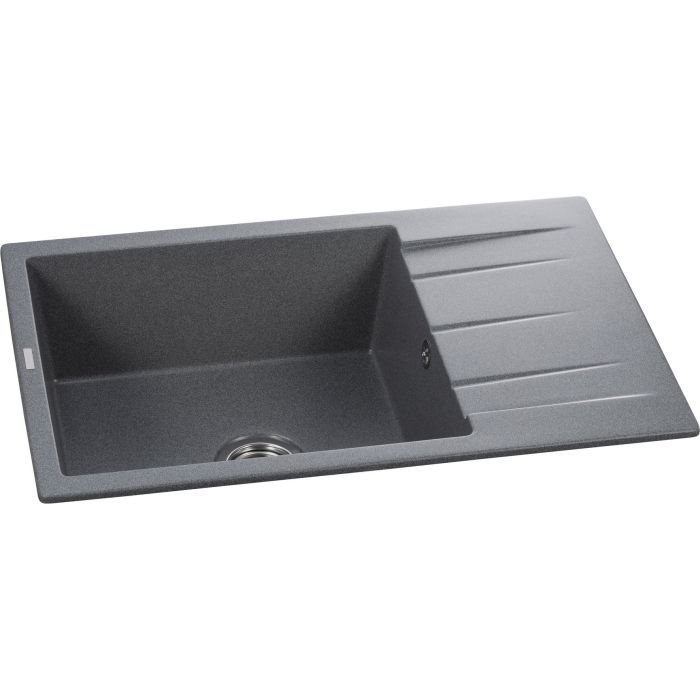 Мийка кухонна GRANADO NAVIA black shine з сифоном (775*495mm.) (gr3801) зображення 2