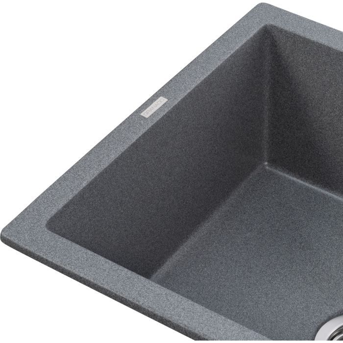 Мийка кухонна GRANADO NAVIA black shine з сифоном (775*495mm.) (gr3801) зображення 3