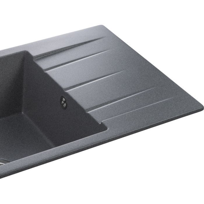 Мийка кухонна GRANADO NAVIA black shine з сифоном (775*495mm.) (gr3801) зображення 4