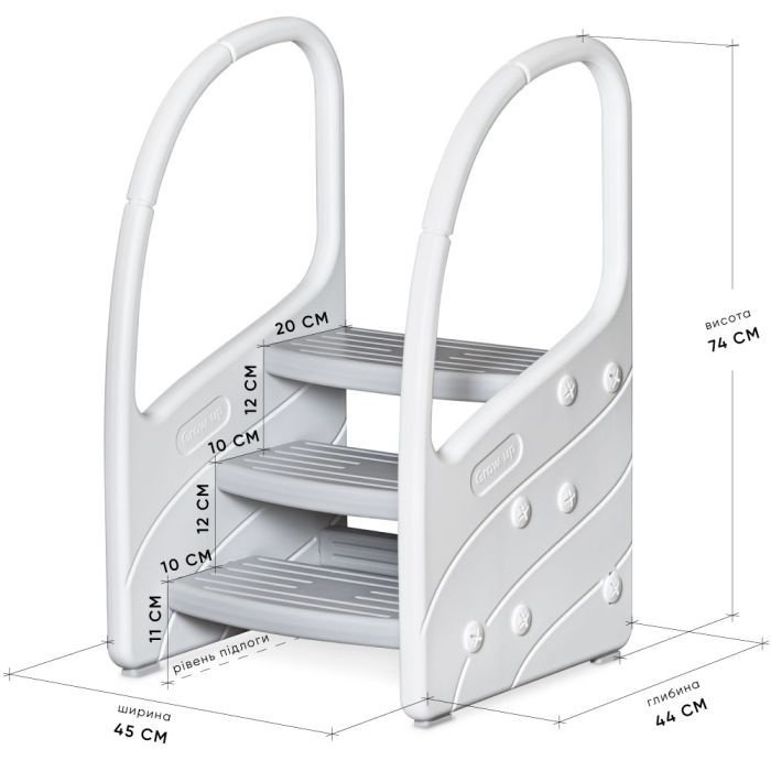 Подставка детская Mealux Kiko сходинка White (KD-F041-2 White) изображение 2