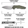 Нож Hightron Mini Ventura, D2, G10, зелений, сталевий stonewash клинок (HK05GRNS) изображение 11