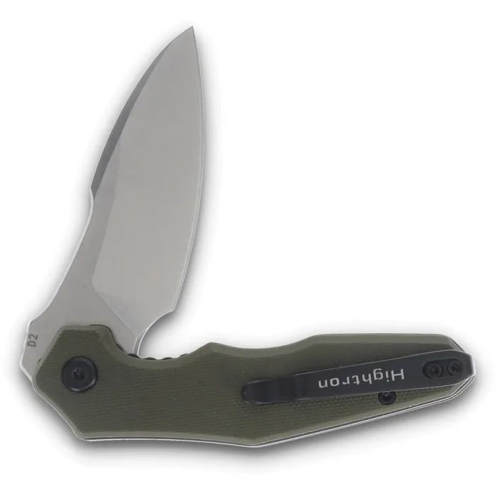 Нож Hightron Mini Ventura, D2, G10, зелений, сталевий stonewash клинок (HK05GRNS) изображение 5