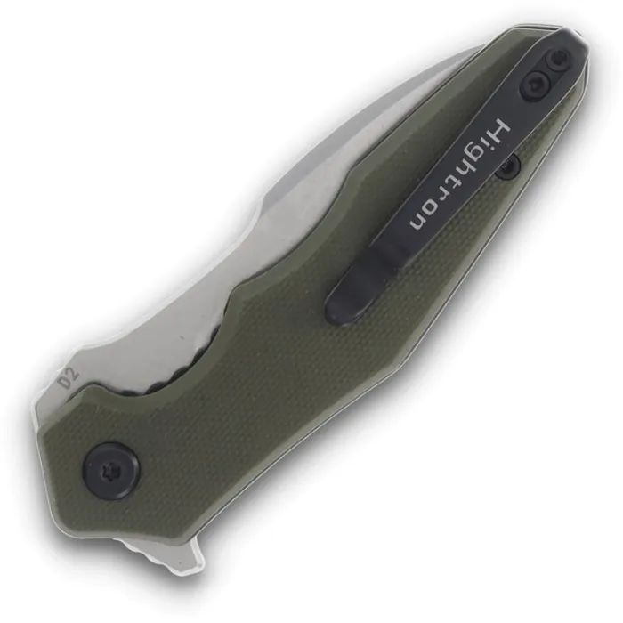 Нож Hightron Mini Ventura, D2, G10, зелений, сталевий stonewash клинок (HK05GRNS) изображение 7